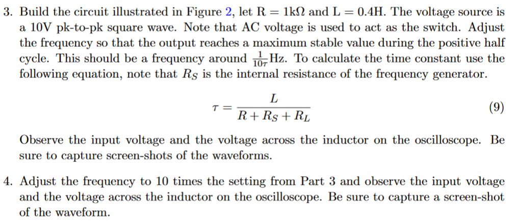 Solved Figure 2: RL Circuit3. Build the circuit illustrated | Chegg.com