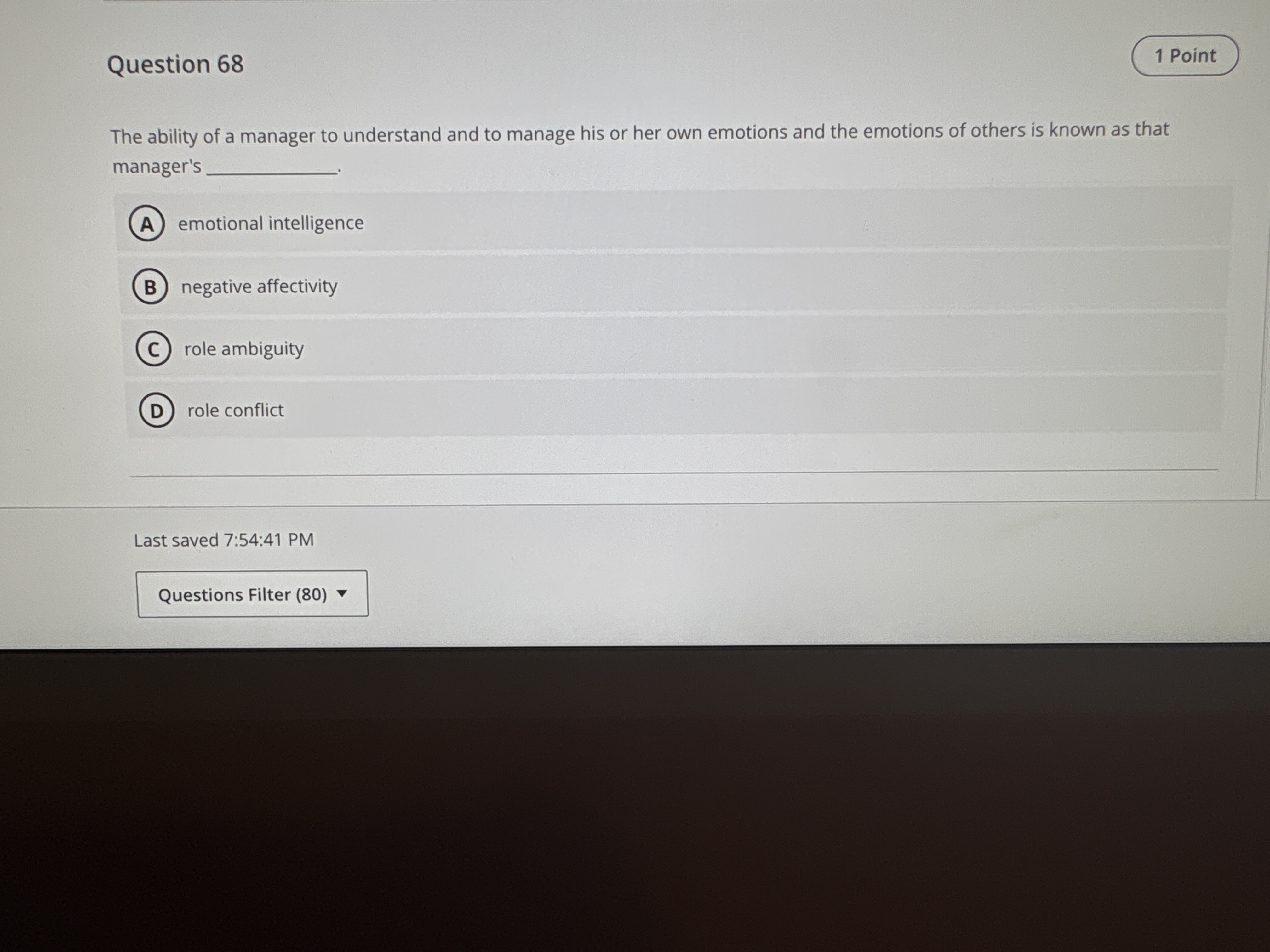 Solved Question 68The ability of a manager to understand and | Chegg.com