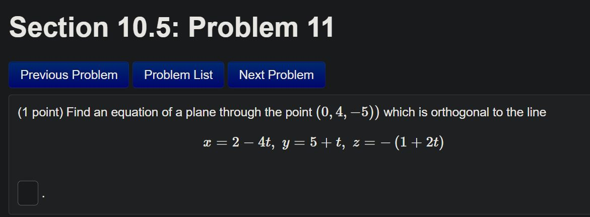 Solved Section 10.5: Problem 11 Previous Problem Problem | Chegg.com
