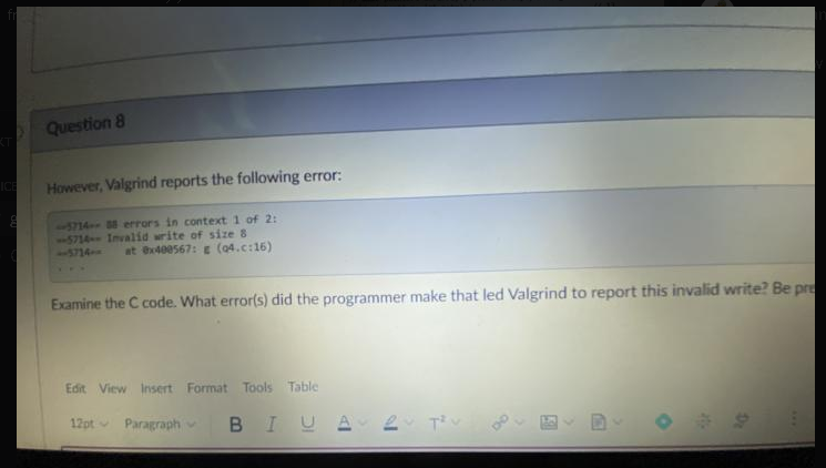 Solved Instructions for Q8 - Q9: When the C code below is | Chegg.com