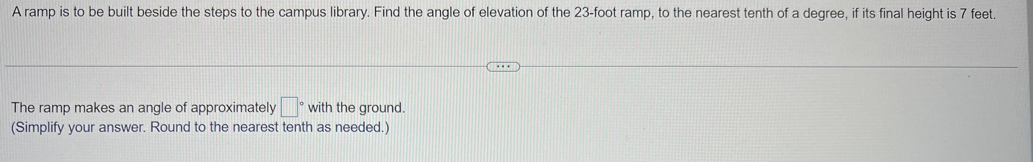 Solved A ramp is to be built beside the steps to the campus | Chegg.com