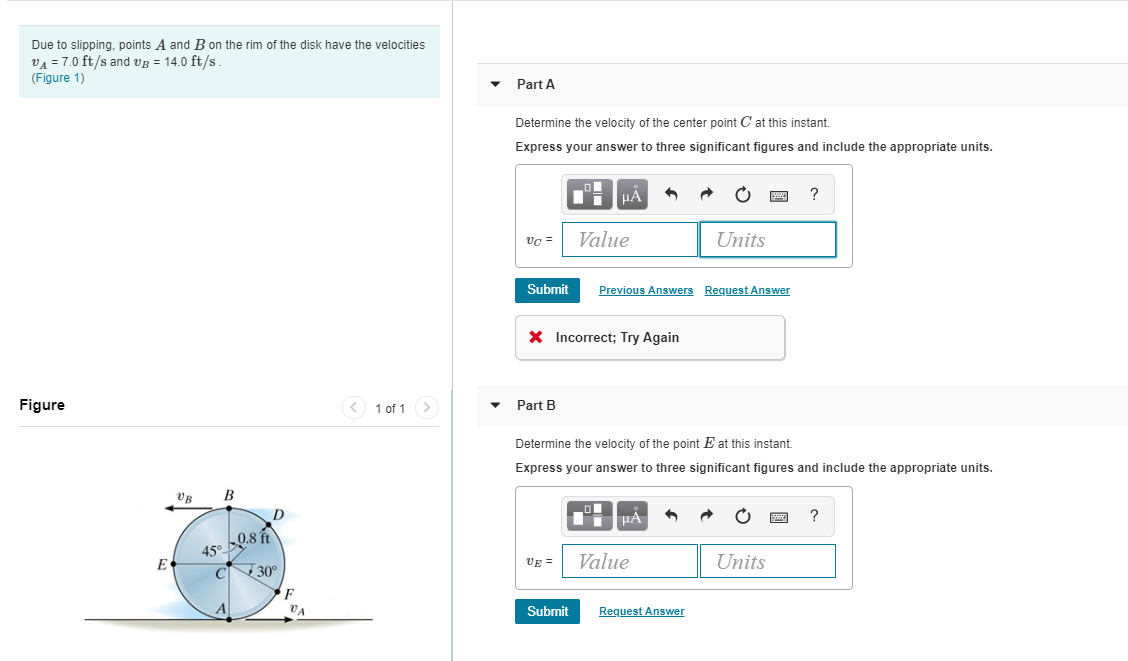 Solved Due to slipping points A and B on the rim of the disk | Chegg.com