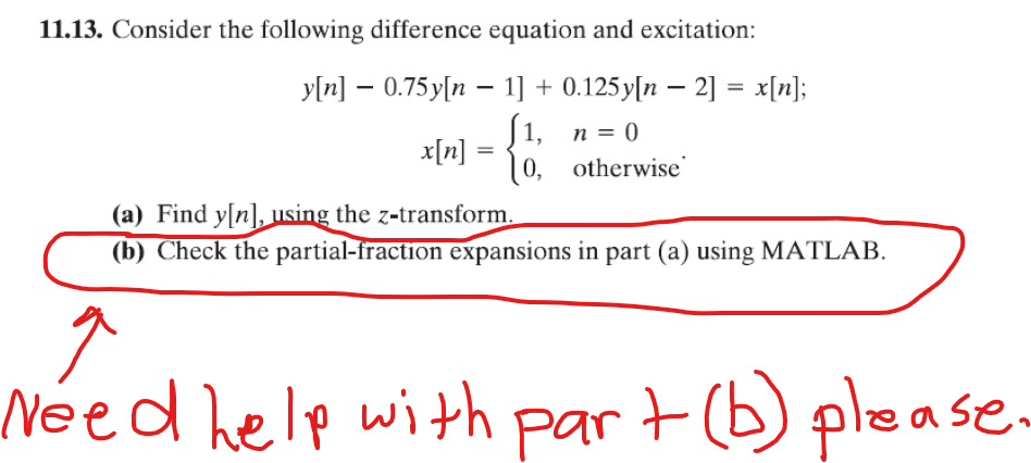 Solved 11.13. ﻿Consider The Following Difference Equation | Chegg.com