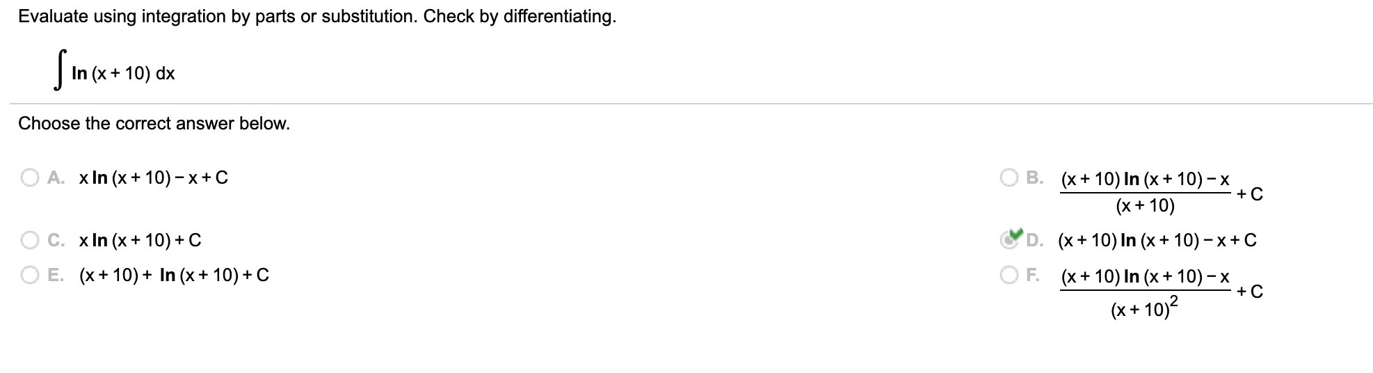 Solved The answer is D can someone just help me by showing | Chegg.com