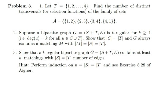 Solved Problem 3 1 Let T 1 2 4 Find The Number Chegg Com