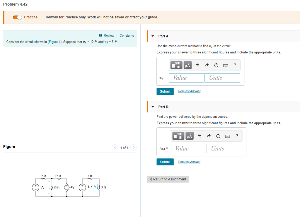 Solved Problem 4.42 Practice Rework for Practice only. Work | Chegg.com