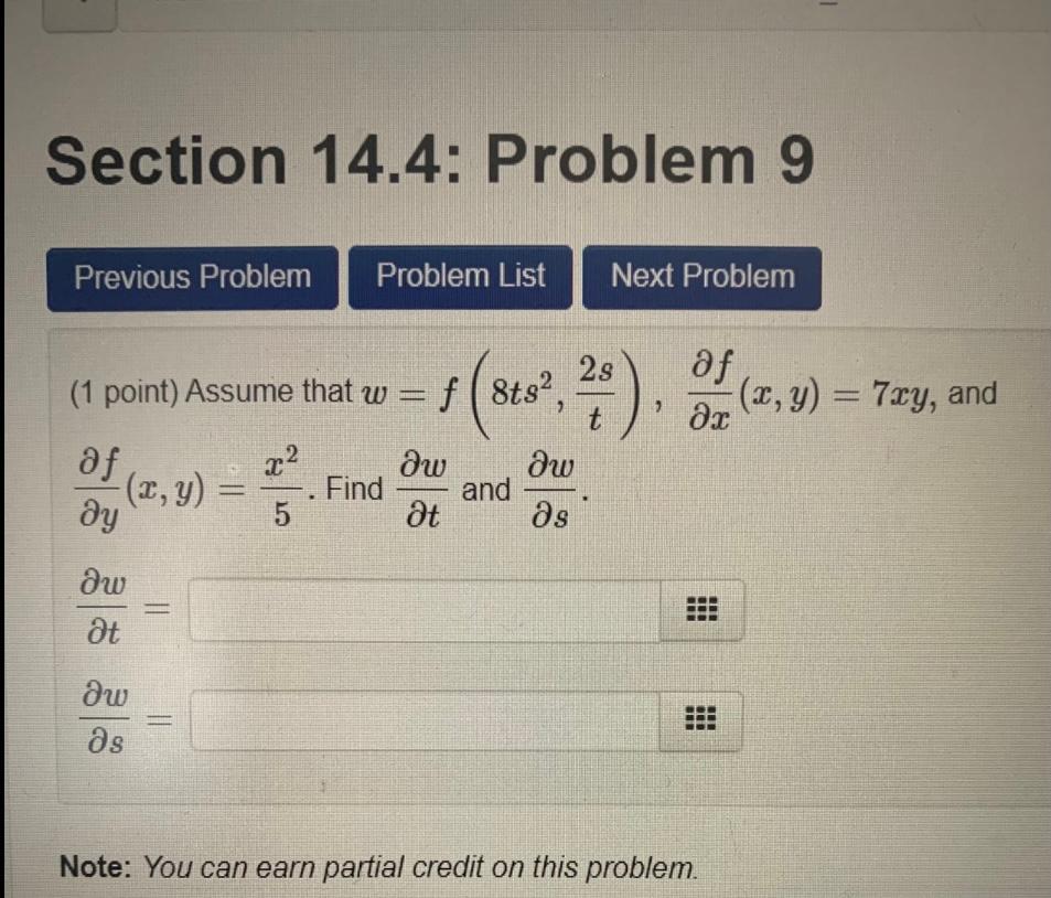 Solved 1 Section 14.4: Problem 9 Previous Problem Problem | Chegg.com