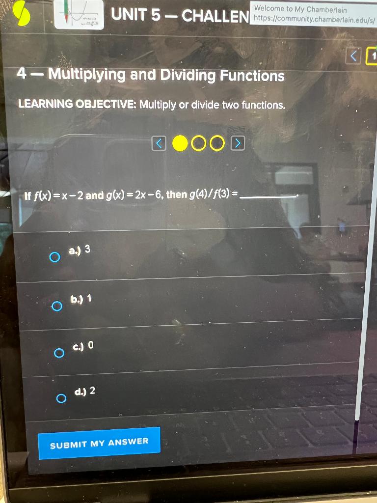 Solved 4- Multiplying and Dividing Functions LEARNING | Chegg.com