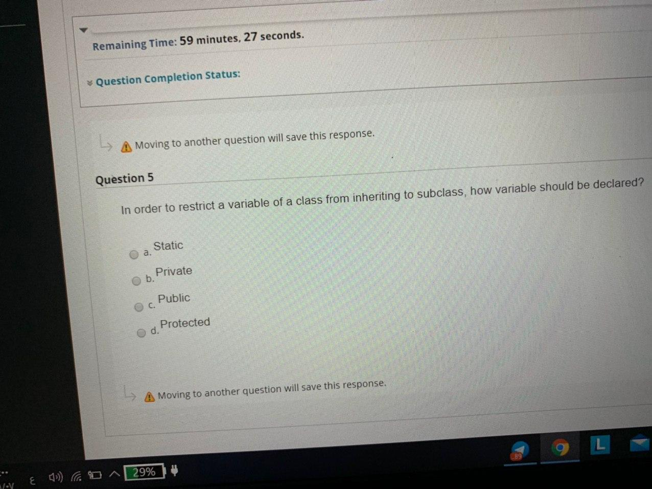 Solved Remaining Time: 59 minutes, 27 seconds. Question | Chegg.com