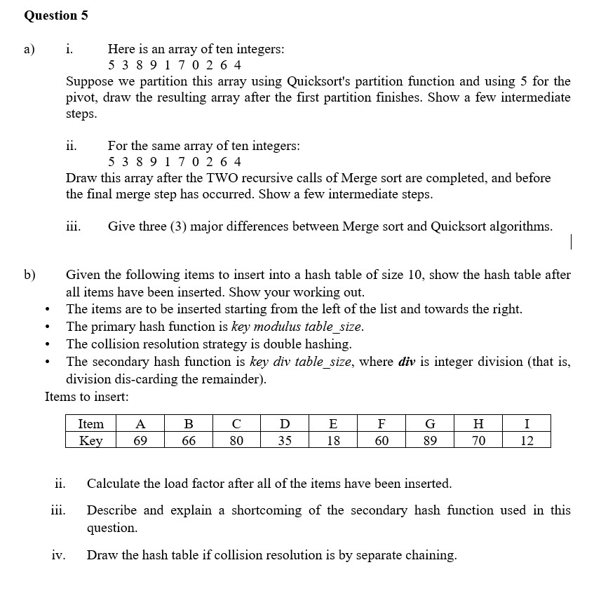 solved-question-5-a-i-here-is-an-array-of-ten-integers-5-chegg