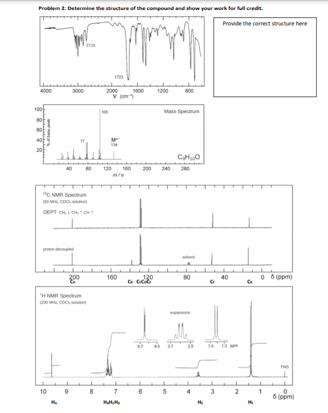 Solved Chem 3112 Combined Spectroscopy Problems Worksheet 10 | Chegg.com