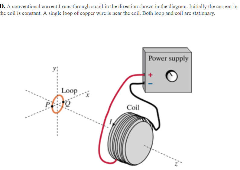 Solved D. A Conventional Current I Runs Through A Coil In | Chegg.com