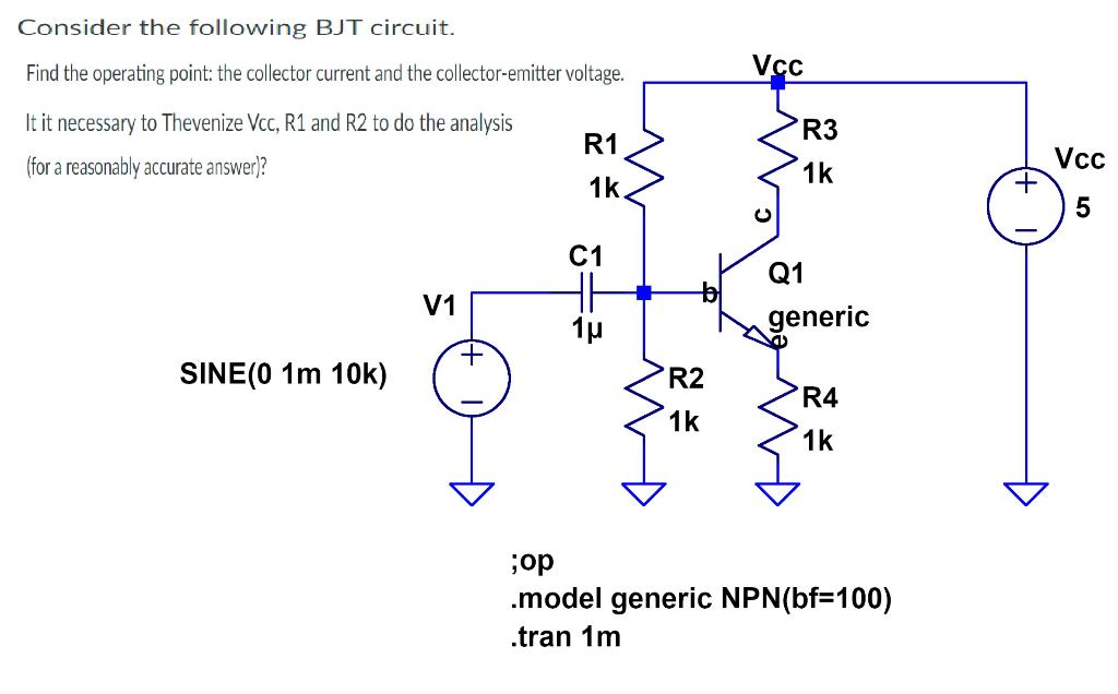 Solved Also, find the AC gain (where the input is V1, and | Chegg.com