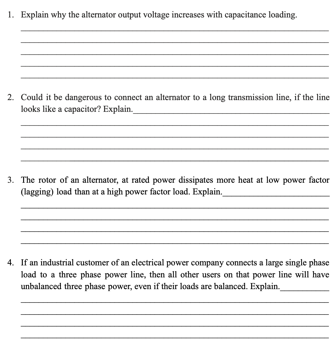 Solved Explain why the alternator output voltage increases