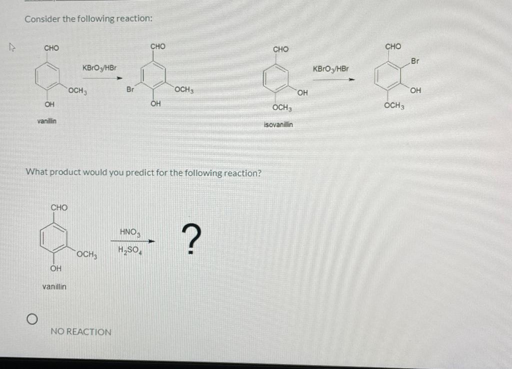 Solved Consider the following reaction: CHO CHO CHO CHO Br | Chegg.com