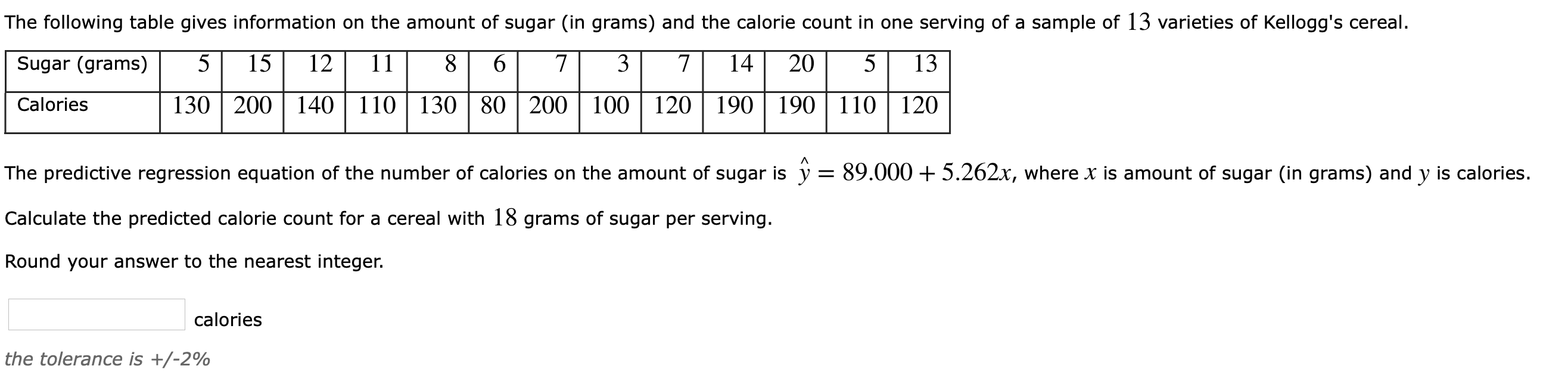 Solved The following table gives information on the amount