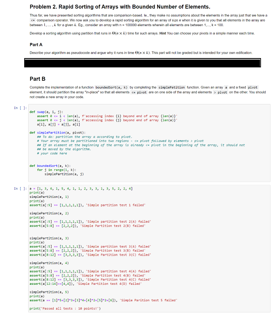 Solved Please give the answer in Python code for Part B in | Chegg.com