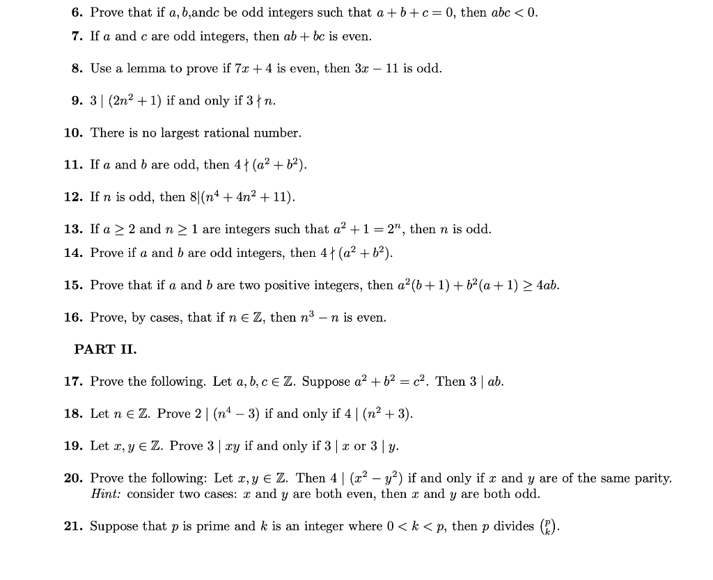 Solved 6. Prove That If A, B,andc Be Odd Integers Such That | Chegg.com