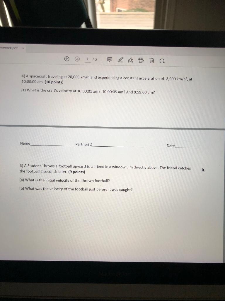 Solved 4) A spacecraft traveling at 20,000 km/h and | Chegg.com