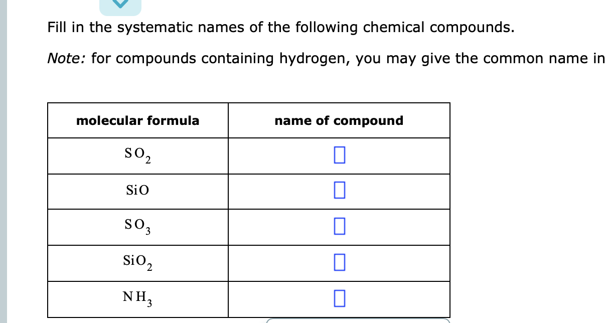 Solved Fill in the systematic names of the following | Chegg.com