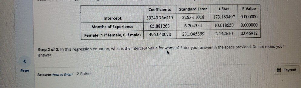 Solved Suppose the following table was generated from the | Chegg.com