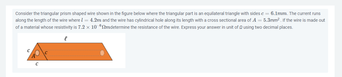 Solved Consider the triangular prism shaped wire shown in | Chegg.com