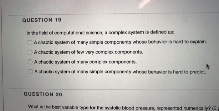 Complex Computer Science Questions Solved QUESTION 19 In the field of computational science, a | Chegg.com