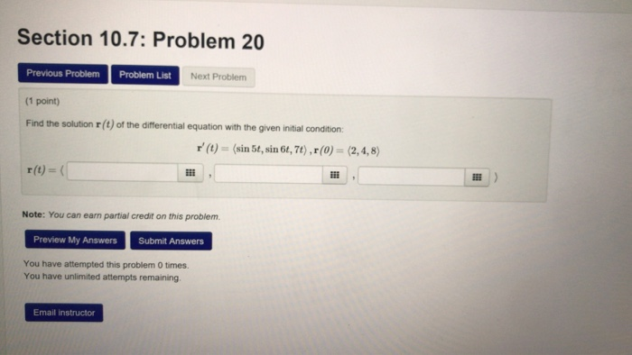 Solved Section 10.7: Problem 19 Previous Problem Problem | Chegg.com
