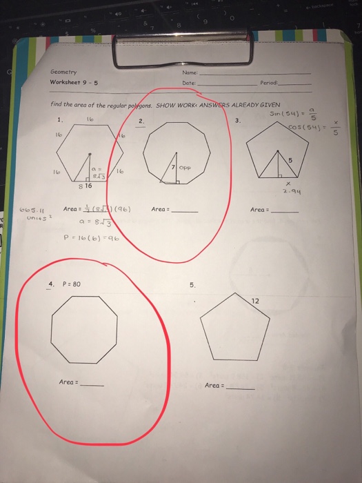 34 Geometry Area Of Regular Polygons Worksheet - support worksheet