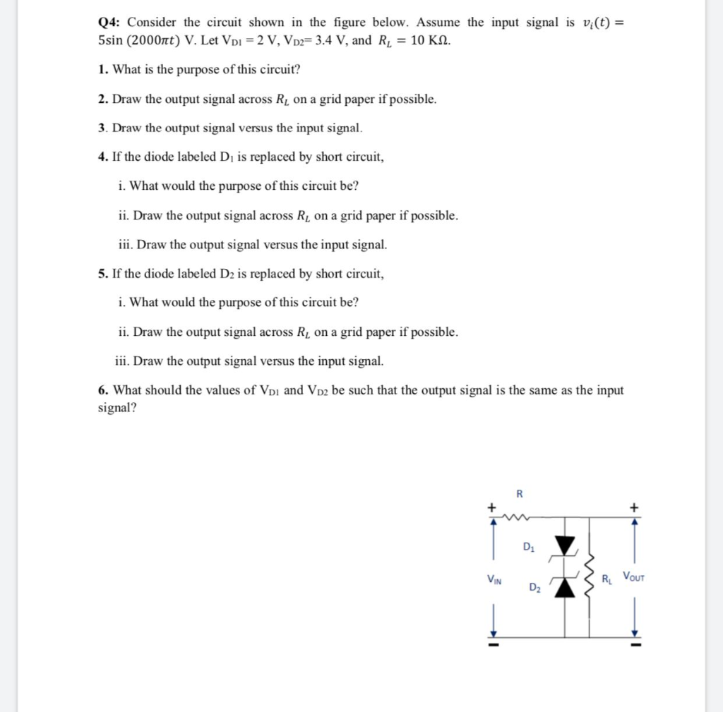 Solved Q4: Consider the circuit shown in the figure below. | Chegg.com