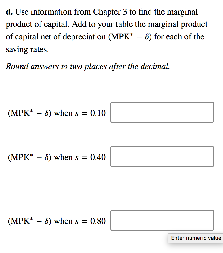 Solved A What Is The Per Worker Production Function Eco Chegg Com