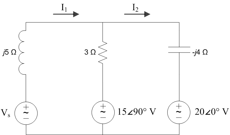 Solved In the circuit shown below, if Vs=(140∠−170o) V, | Chegg.com