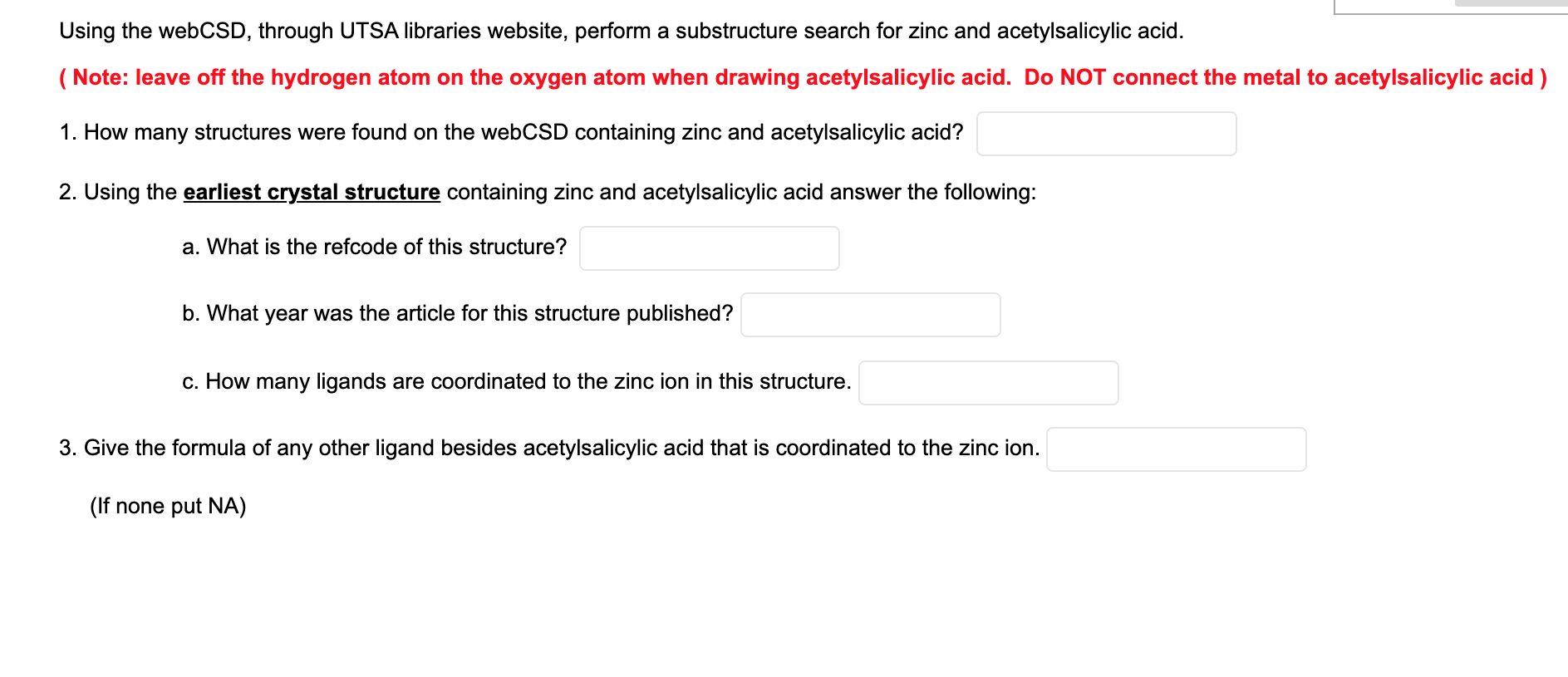 Solved Using The WebCSD, Through UTSA Libraries Website, | Chegg.com