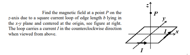 Solved Find the magnetic field at a point P on the z-axis | Chegg.com
