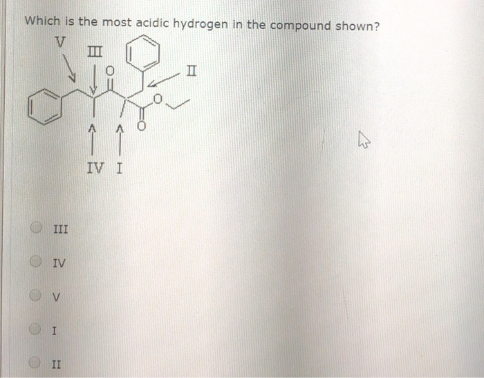 solved-which-is-the-most-acidic-hydrogen-in-the-compound-chegg