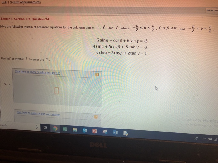 Solved PRINTER hapter 1, Section 1.2, Question 34 olve the | Chegg.com