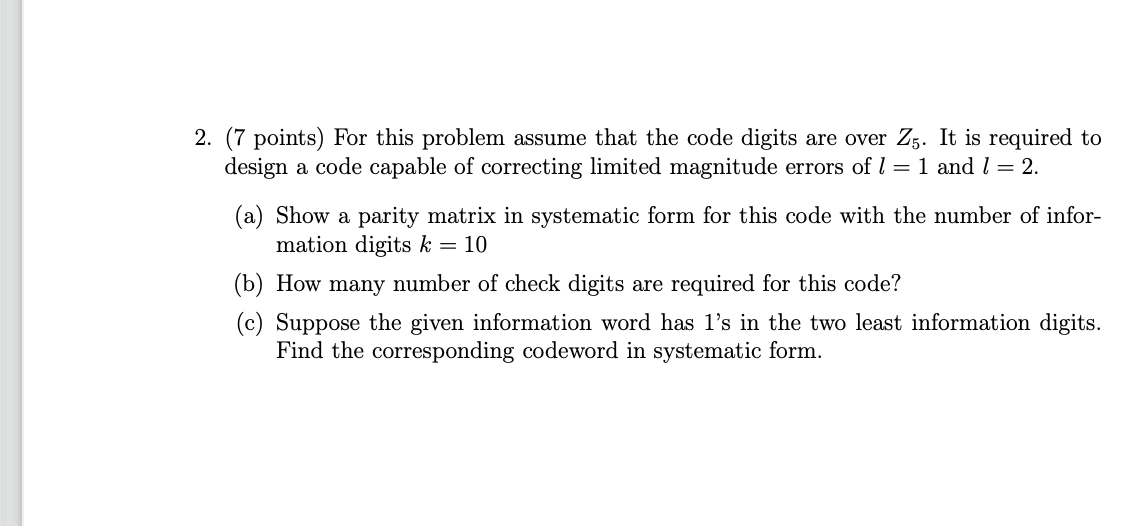 2. (7 points) For this problem assume that the code | Chegg.com
