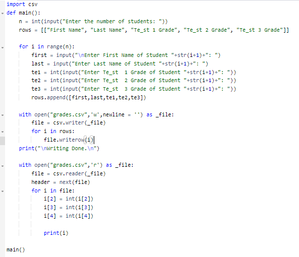 Solved Python Class Average Reading Student Records from