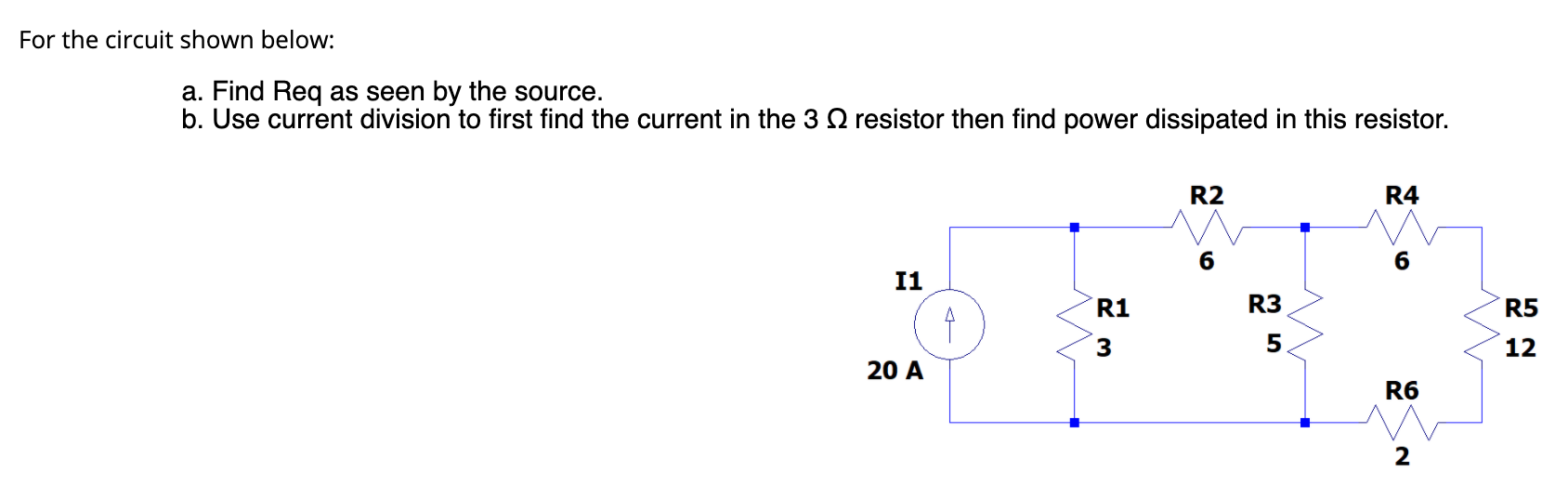 Solved For the circuit shown below: a. Find Req as seen by | Chegg.com