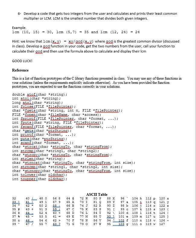 6 Develop A Code That Gets Two Integers From The Chegg Com