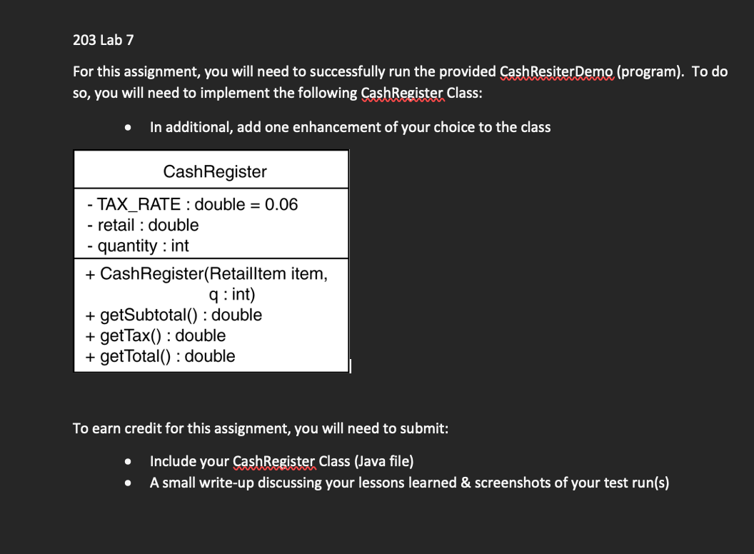 Solved CashRegisterDemo: import java.io.*; import | Chegg.com