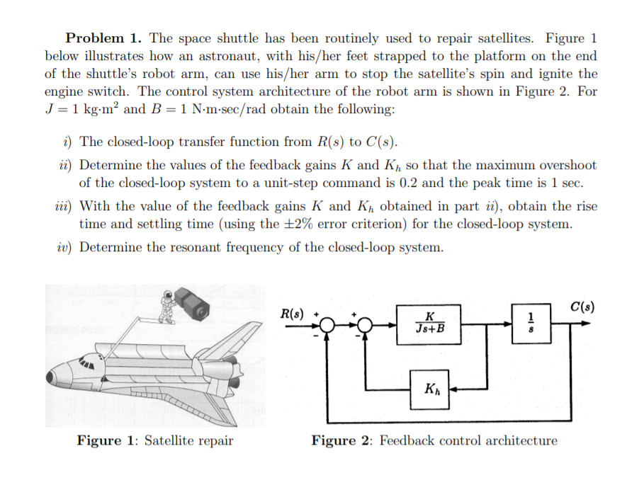 Solved Problem 1. The space shuttle has been routinely used | Chegg.com