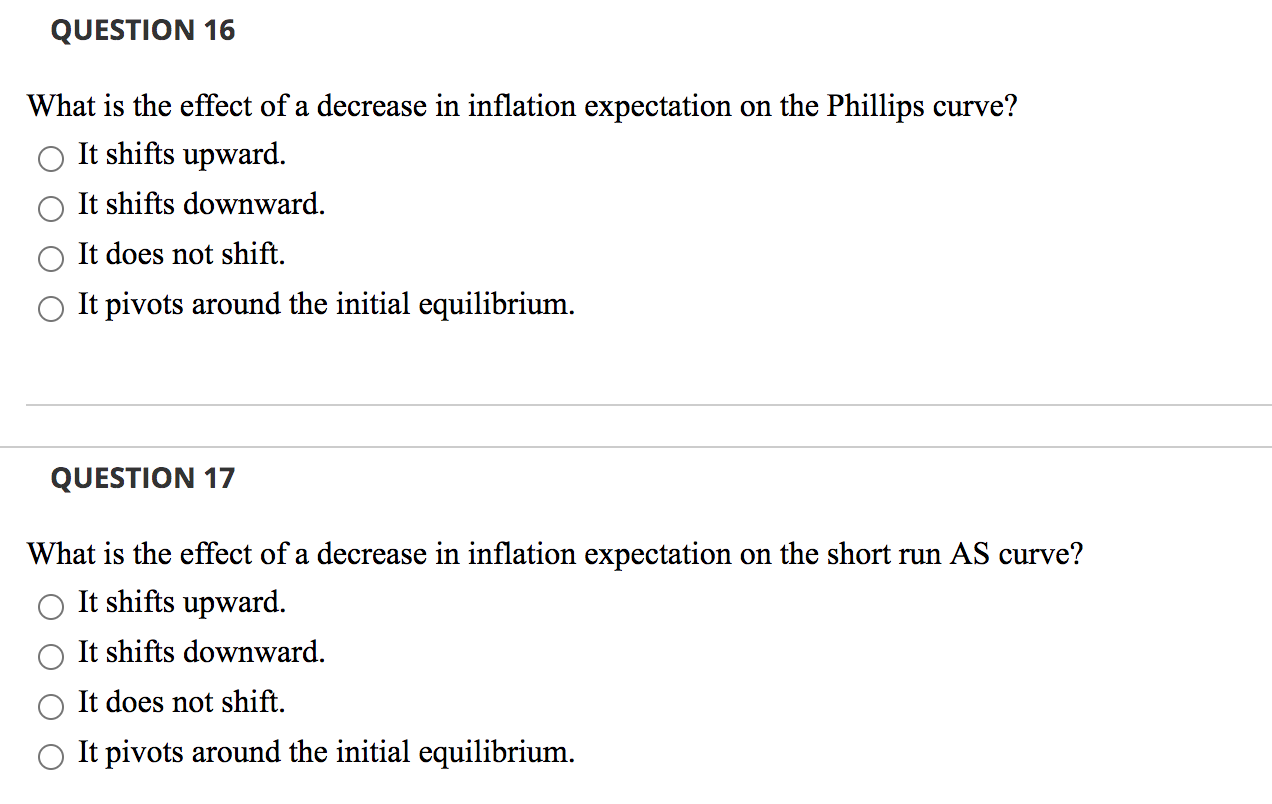 Solved QUESTION 16 What is the effect of a decrease in | Chegg.com