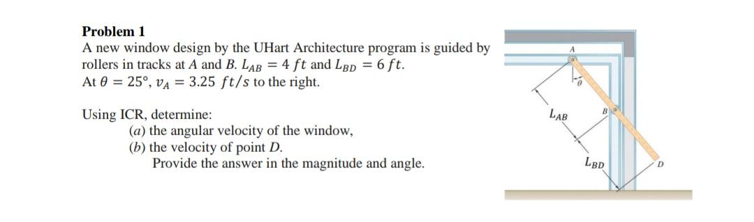 Solved Problem 1 A new window design by the UHart | Chegg.com