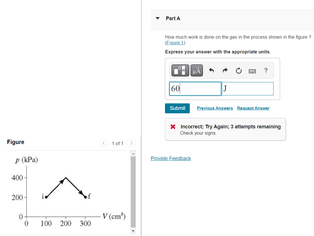 Solved How much work is done on the gas in the process shown | Chegg.com
