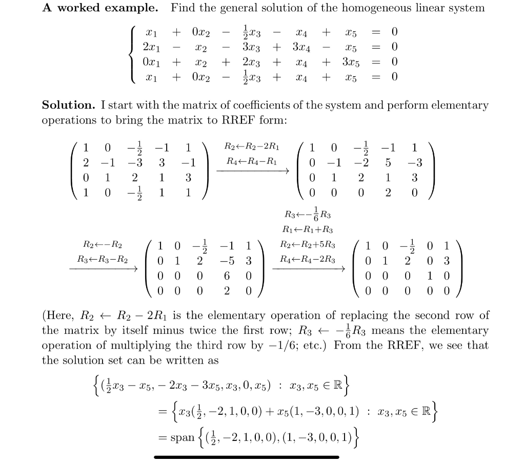 Solving Homogeneous Problem Matrix Solved 2. In this problem you are asked to solve each of the | Chegg.com