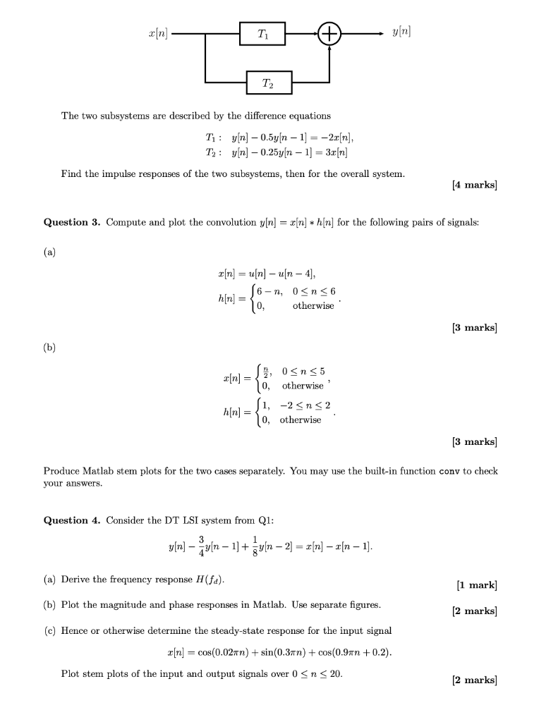 Solved 1 Question 1 A Discrete Time Dt Linear Shift In Chegg Com