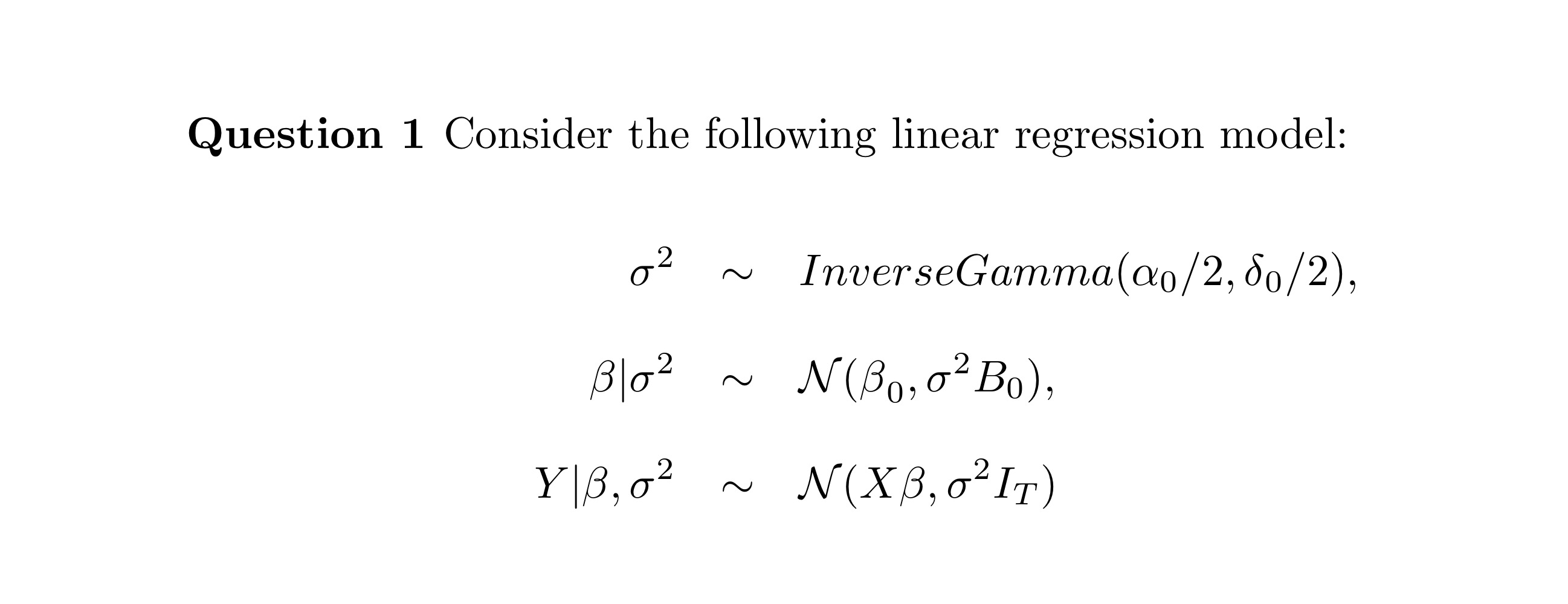 Solved Question 1 ﻿consider The Following Linear Regression 0393