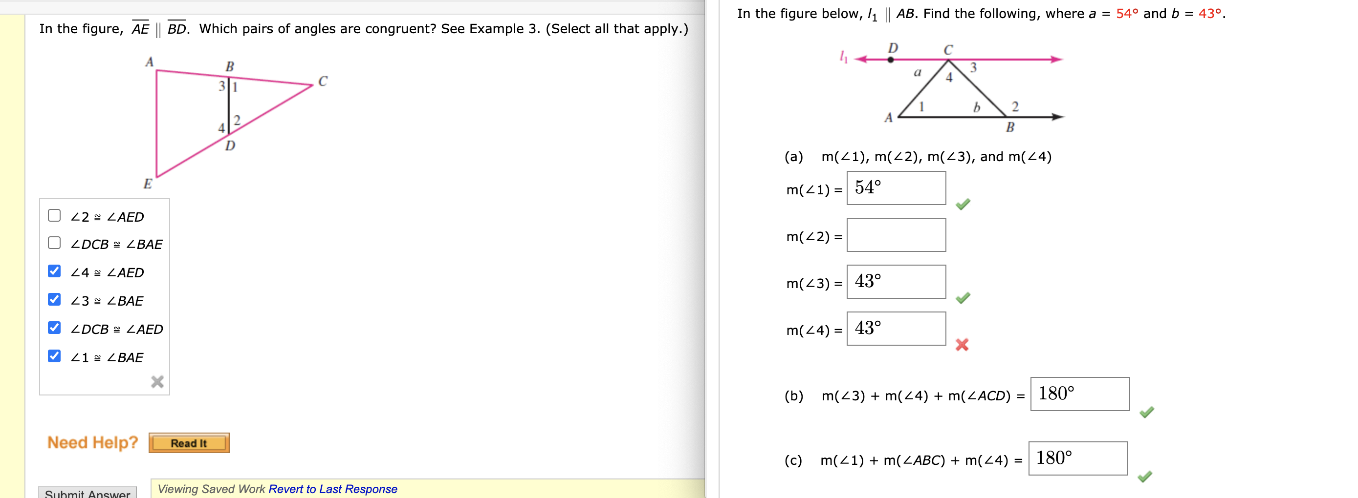 Solved In The Figure Below, L1 || AB. Find The Following, | Chegg.com