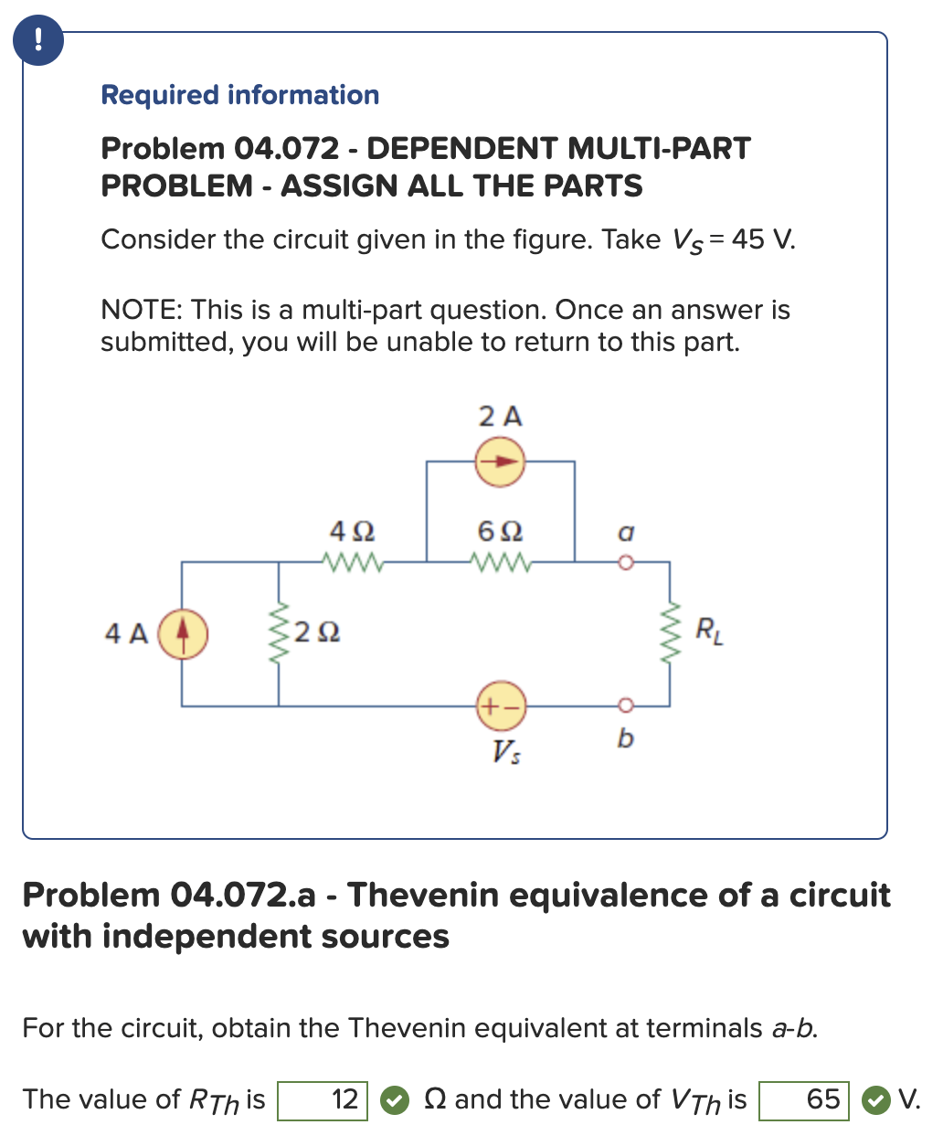 Solved Consider the circuit given in the figure. Take Vs =